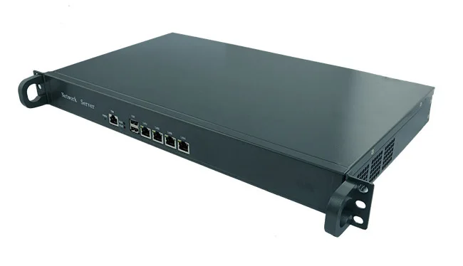 Intel D525 1U Rack Ears Network Server with 6*Intel 8253V 1000M LAN support ROS PFSense Panabit Wayos  Barebone PC router