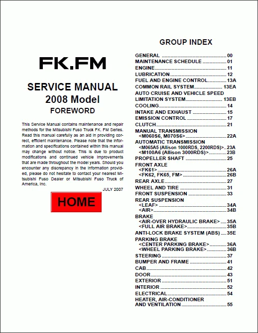 FUSO USA - 2009 Service Manual MUT III for Mitsubishi