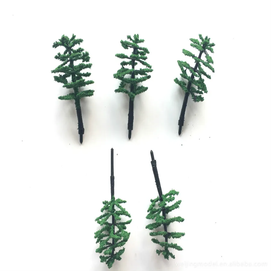 100pcs/lot Architecture N Scale Model Green Tree In 6cm For Ho Train Layout Landscape And Kits Toy Christmas Tree