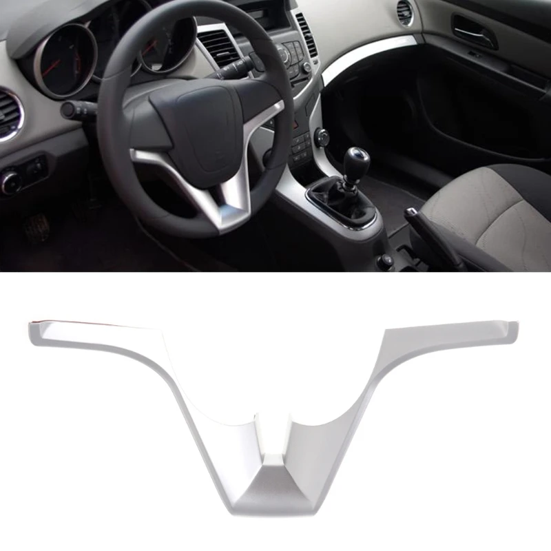 Silver ABS Steering Wheel Moulding Cover Trim Insert Sticker For Chevrolet Cruze Trax Tracker