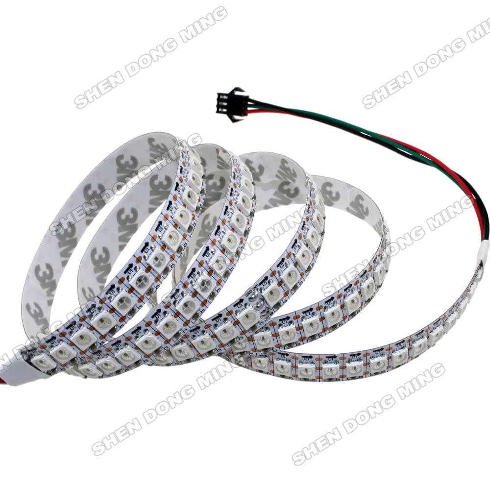 

5M white/black PCB WS2812 led pixel strip RGB digital led strip DC5V led riband 144IC/m built-in IC Certificate CE&RoHS