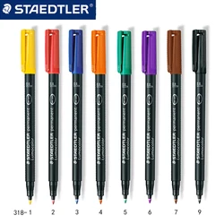 3pcs STAEDTLER 318 F Colored Art Marker Pen Oil Ink Marker Stationery Office School Supplies Quick-drying Waterproof Markers Pen
