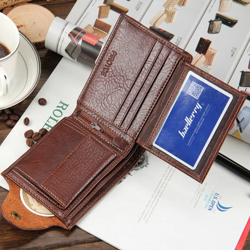 New 2023 Quality Guaranteed PU Leather Brand Men Wallets Design Short Small Male Purses Vintage Hasp Card Holder Carteras Casual