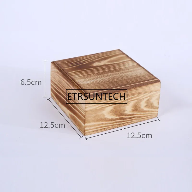 20Pcs/Lot Square wooden storage box solid wood box jewelry box Bamboo storage boxes 12.5cmx12.5cmx6.5cm