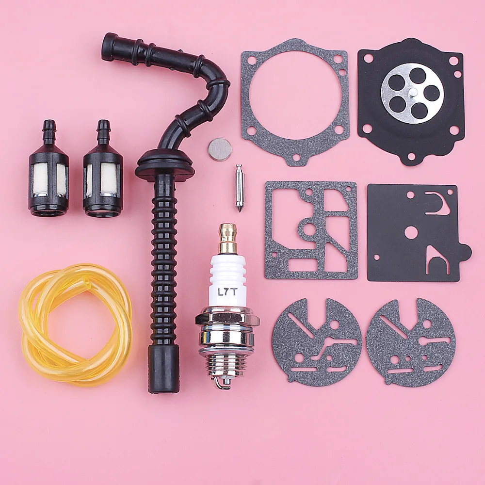 Filtro del carburante Tubo Flessibile Linea Per Stihl 015 015AV 015L Spark Spina di Riparazione del Carburatore A Membrana Kit Motosega Sostituire Pezzo di Ricambio