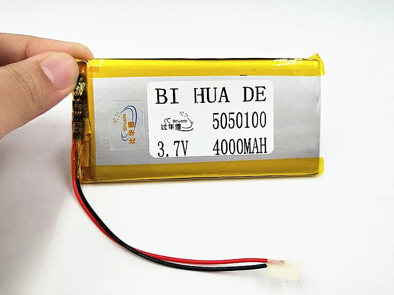 1/2/4Pcs 3.7V 4000mAh 5050100 Lithium Polymer LiPo Rechargeable Battery ion cells For Mp3 Mp4 Mp5 GPS DIY PAD DVD BT Speaker