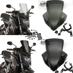 Motorcycle Smoke WindScreen Windshield Viser VIsor new style Fits For HONDA CB650F 2014 2015 2016 2017 2018 Double Bubble 14-19