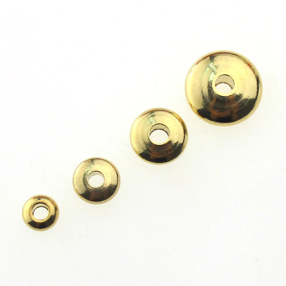 50Pcs Original Brass Beads 3/4/5/6/8/10mm Round Abacus Loose Spacer Beads For Necklace Bracelet DIY Jewelry Making Accessories view 4