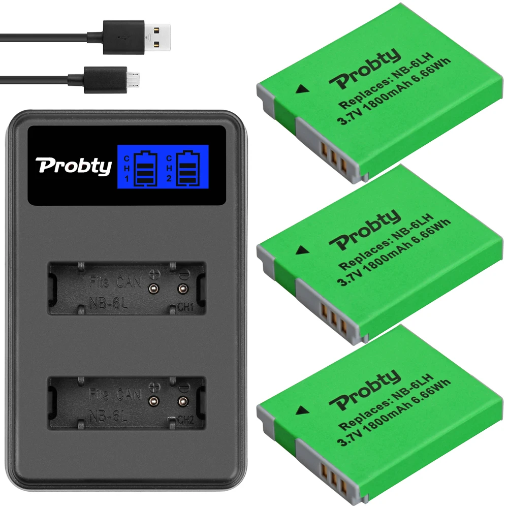 NB-6L 6LH Pin + Bộ Sạc Dành Cho Máy Ảnh KTS Canon IXUS 85 95 Là SX275 SX280 SX510 D10 S90 Powershot SX510 HS SX510 powershot SX520 HS