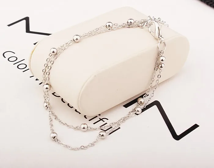 2020 New Fashion Footwear Jewelry Punk Style Gold Two-color Chain Ankle Bracelet New Product Launch Bracelet Leg Jewelry