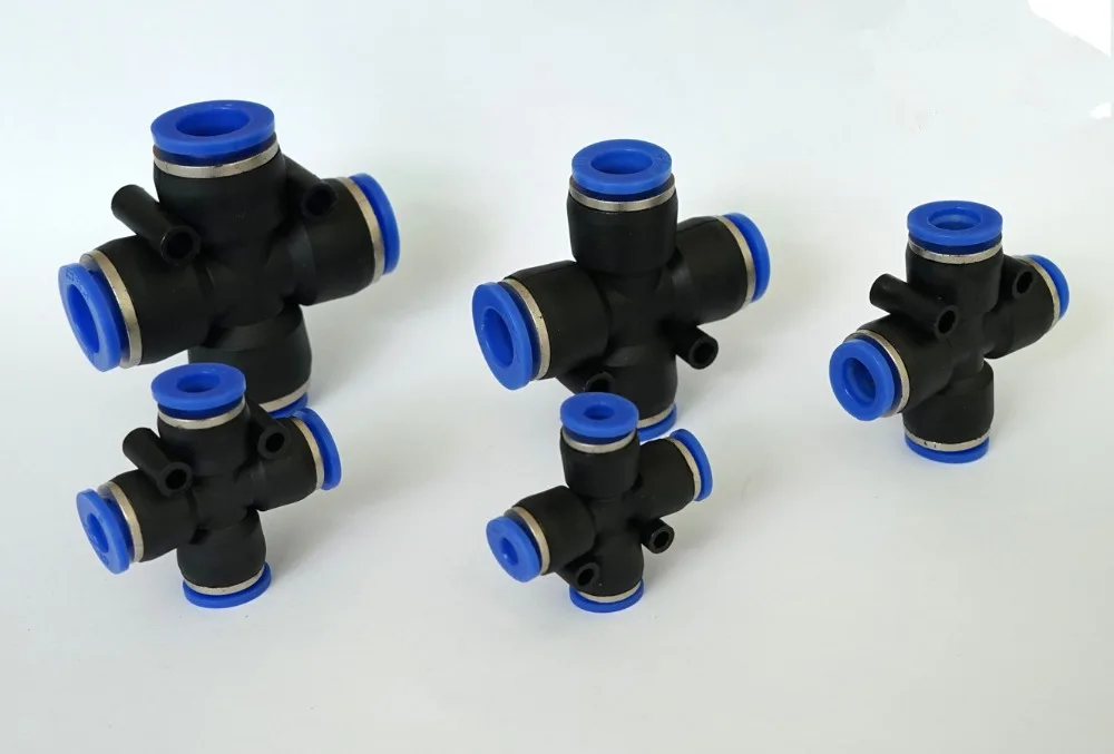 

PZA12 12mm cross fittings; Pneumatic one touch in fittings, plastic fittings