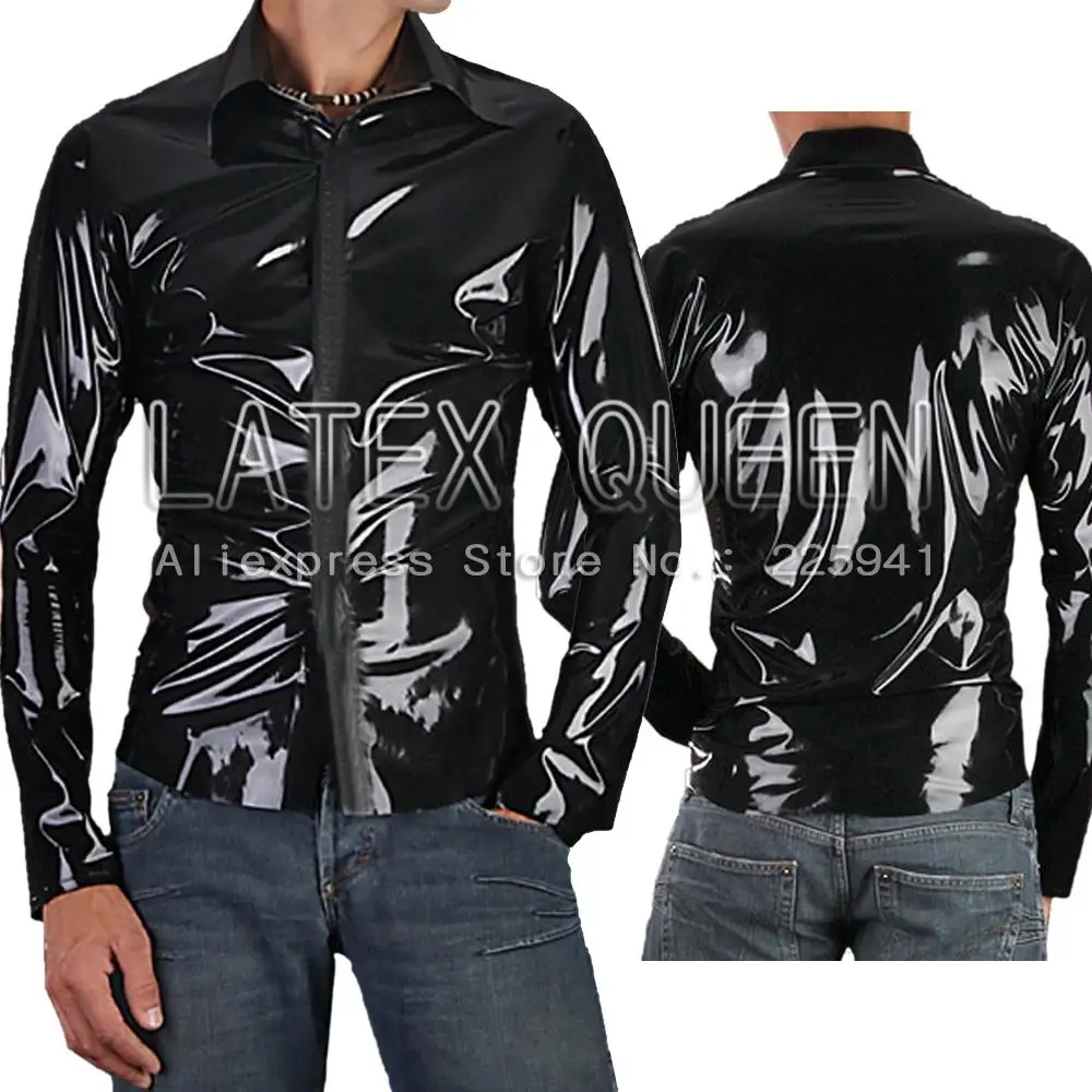 New fashionable latex shirt for man