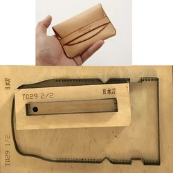 Japan Steel Blade  DIY Wood Dies Stencil for Leather Craft Card Holder Die Cut Knife Mould Set Hand Punch Tool Sewing 2pcs