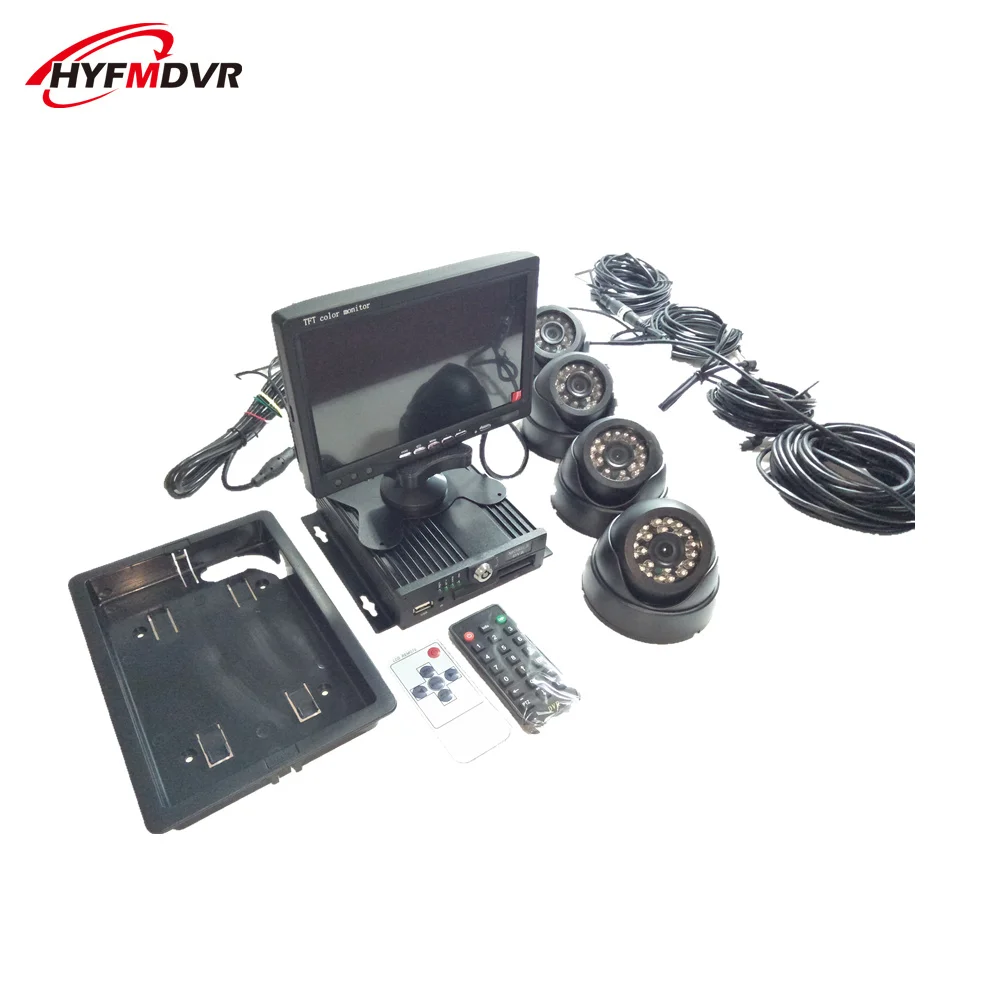 Bus DVR 4 channel passenger car monitoring set one million pixel vehicle surveillance equipment factory direct sales