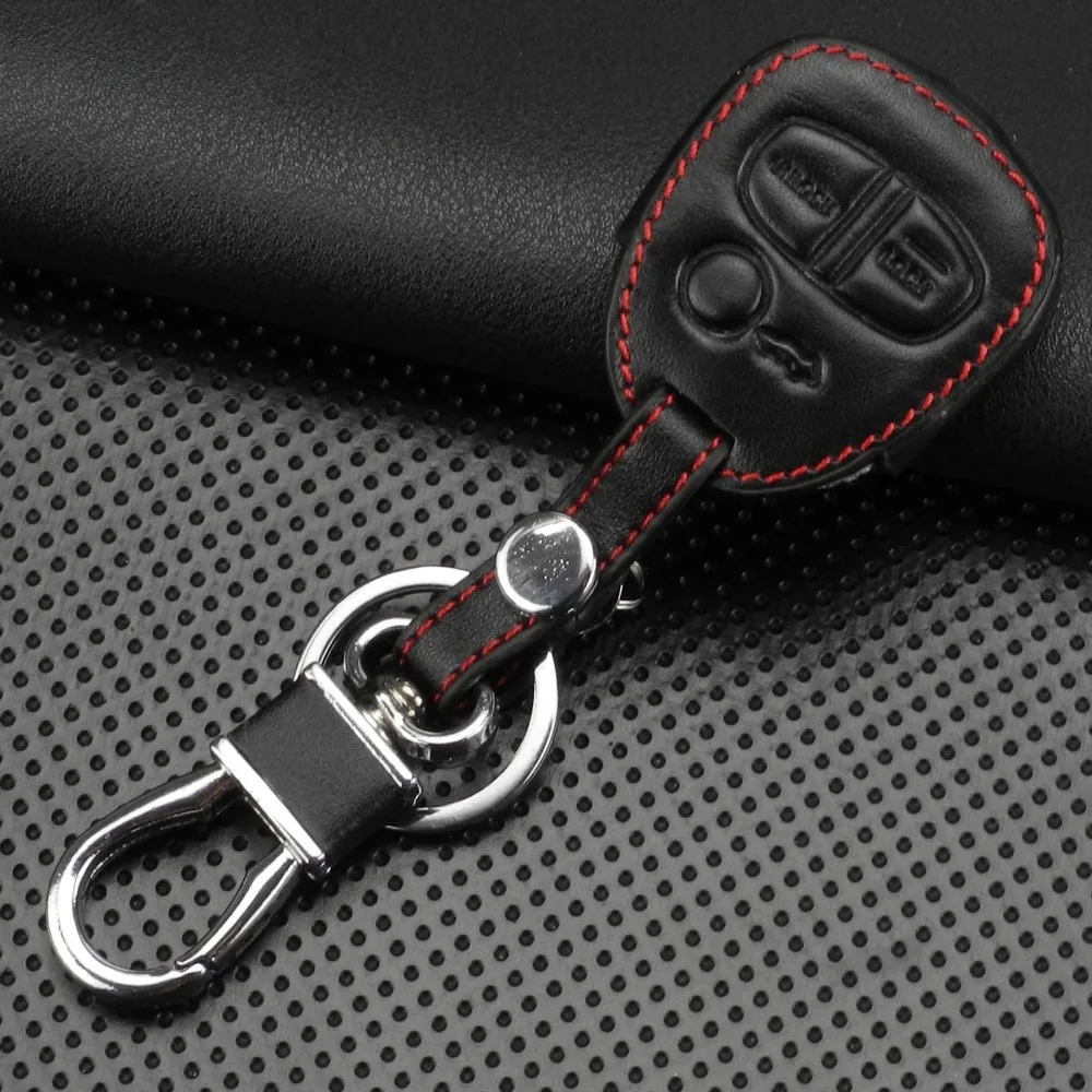 jingyuqin 3 Buttons For Mitsubishi OUTLANDER PAJERO Lancer EX / Mitsubishi ASX leather remote control car key holder key case