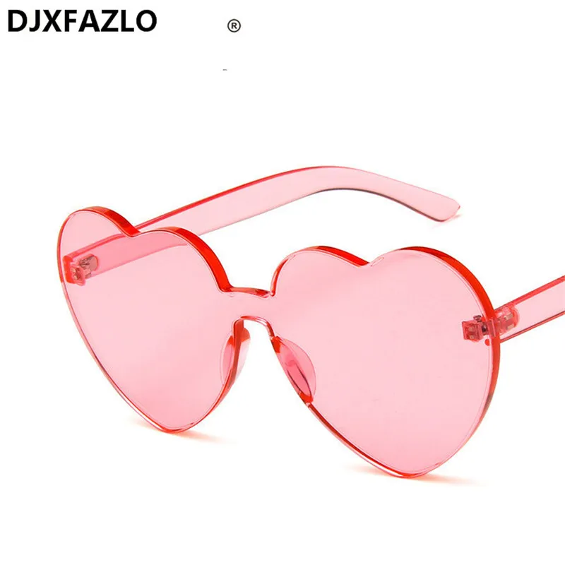 New Fashion Rimless Vintage Love Heart occhiali da sole donna Luxury Brand Design originale occhiali da sole donna UV400 oculos de sol