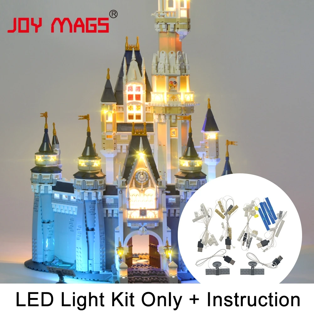 JOY MAGS Led Light Kit For 71040 Cinderella Princess Castle Compatible with 16008/30010 , NO Model