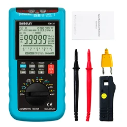 Modern Digital Automotive Multimeter 20A ACA/DCA LCD Autorange Vechile Tester O2-sensor Temp.RPM Dwell Angle All-sun EM135