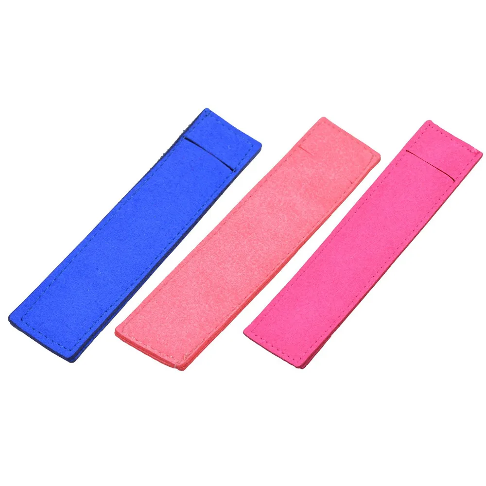 Pack of 3 pcs Assorted Color Soft Synthetic Ultra Fiber Pen Slip Sleeve/Case/Holder