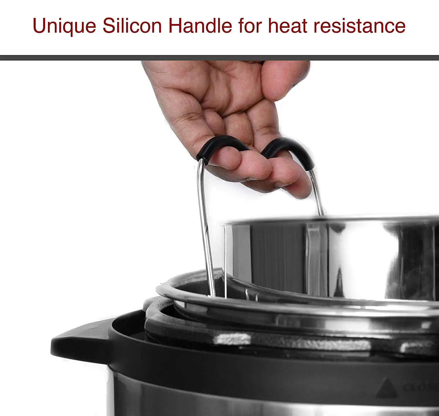 Sottopentola istantaneo con manici in silicone resistenti al