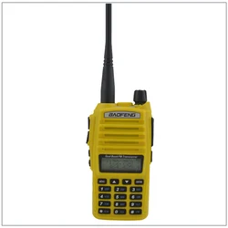 Rádio portátil baofeng UV-82 walkie talkie cor amarelo dupla banda vhf/uhf ham rádio transceptor baofeng uv82 w/fone de ouvido livre