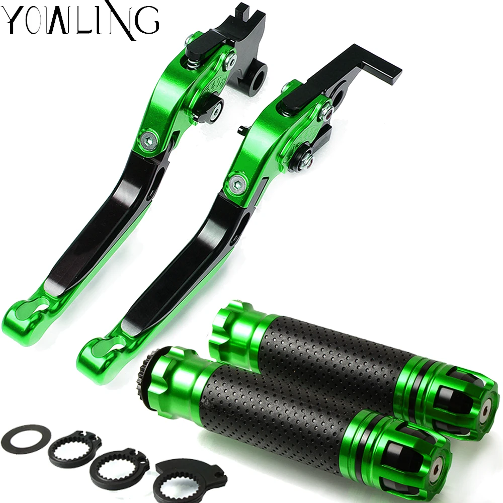 

Motorcycle Accessories Handlebar Hand Grips CNC Brake Clutch Levers For Kawasaki NINJA 250/300R Z250 Z300 VERSYS 300X 2008-2017