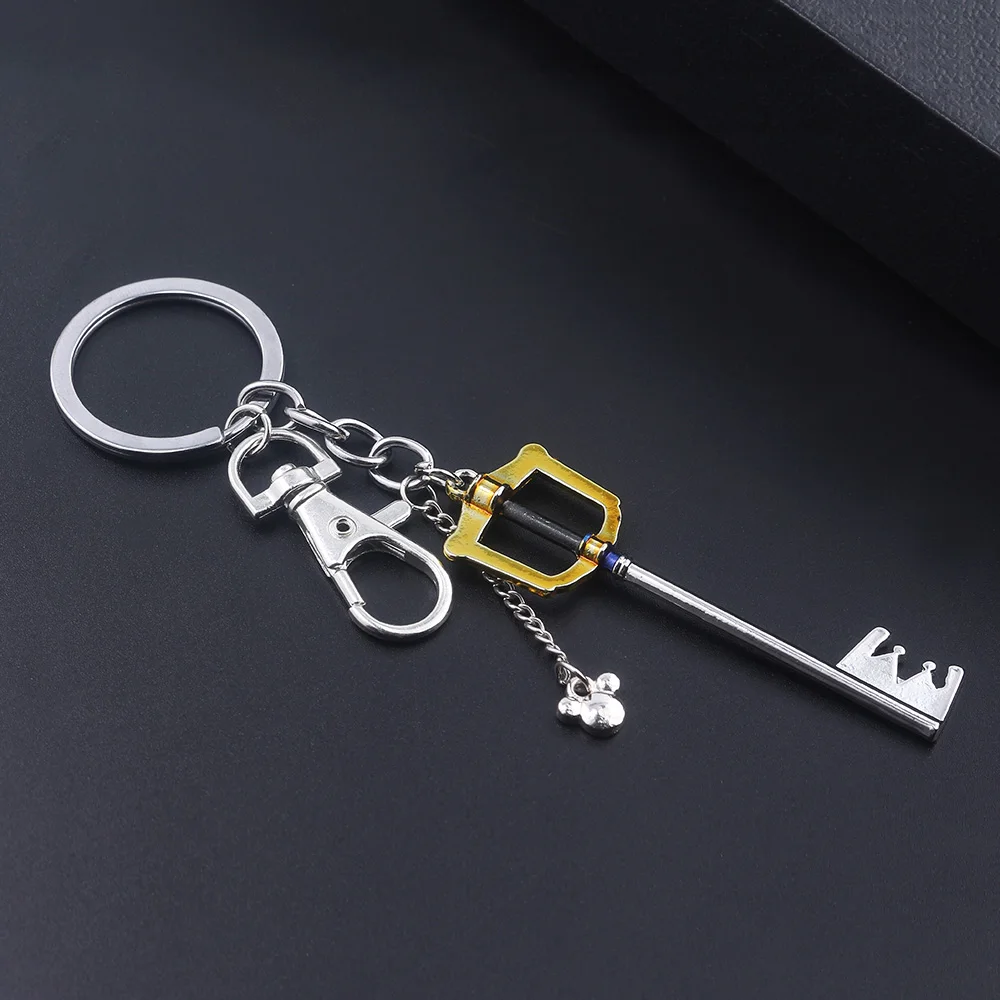 Game Kingdom Hearts Sora Key Keychain Keyblade Weapon Model Removable Metal Keyring Men Car Women Bag Accessories Jewelry