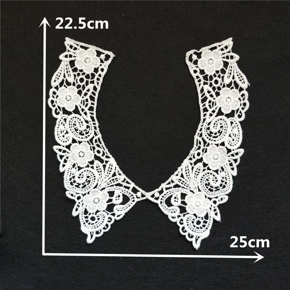 Nuovo Scava Fuori Il Fiore Del Ricamo Del Merletto Del Neckline Fai da Te Collare Trim per Cucire Vestiti di Applique Del Ricamo Bordo per Forniture