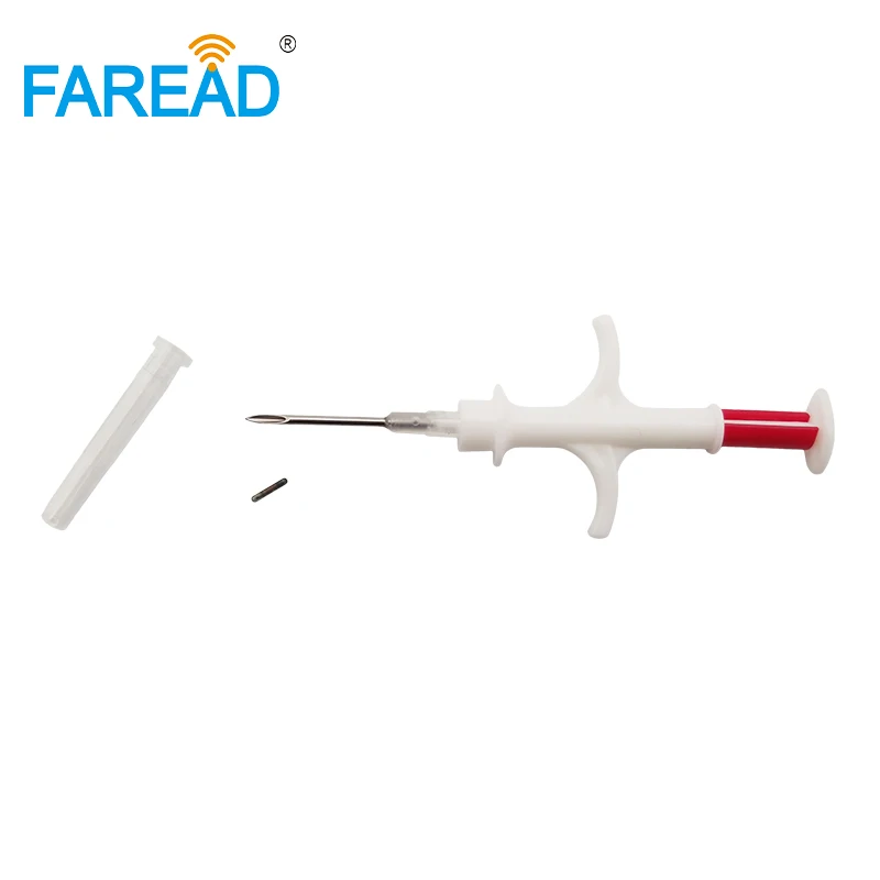 100x Free shipping FDX-B ISO11784 Animal ID implant rfid microchip for pet puppy 134.2 eterinary with syringe bioglass 2.12x12mm