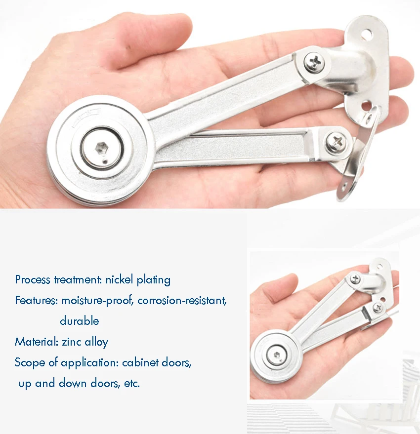 Folding Lid Support Hinge Soft Close &Open Gas Spring Lid Lift Up Stay Buffer Damper for Kitchen Cabinet Door Cupboard Toy Box