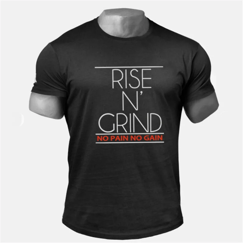 Muscleguys 2020 New Brand Clothing Gyms Tight t-shirt mens fitness t-shirt homme No Pain No Gain t shirt men fitness Summer tops