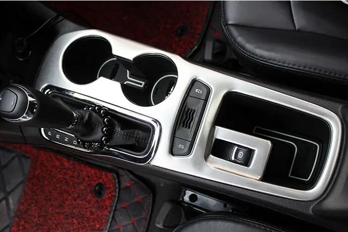 Car styling For Chevrolet Cruze 2017-2018 Stainless steel matt Interior Gear Shift Box Cover Trim Panel left-handed driving