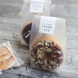 50pcs/lot Translucent Packaging Bag Plastic Cookie Candy Gift Pouches Wrappers Cupcake 8.5x22.5cm