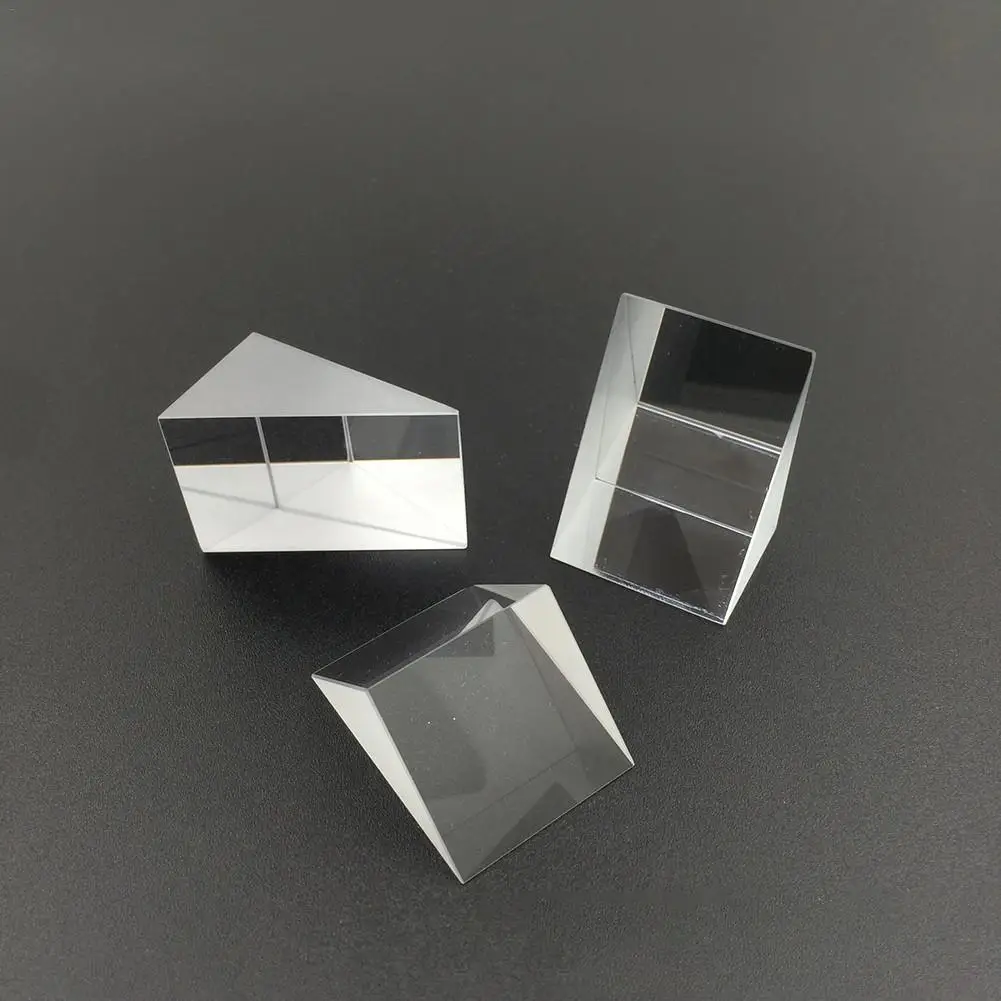 Kính Quang Học Tam Giác Lăng Kính Góc Isosceles Lăng Kính Ống Kính Quang Học K9 Chất Liệu Thủy Tinh Thử Nghiệm Cụ 10Mm * 10Mm * 10Mm