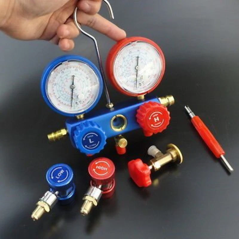 AC Refrigeration Kit A/C Manifold Gauge Set for Air  R12 R22 R134a 410a R404z