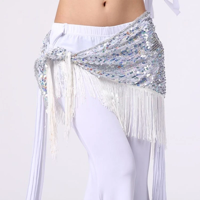 Wholesale belly dance belt for girls belly dance hip scarf sexy tassel sequins belly dance belt women belly dance clothing