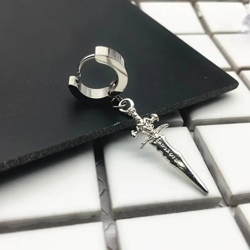 Original unique Mens single Spike stainless steel earring,guys jewellery,accessory, hipster, grunge style, punk, dagger earrings