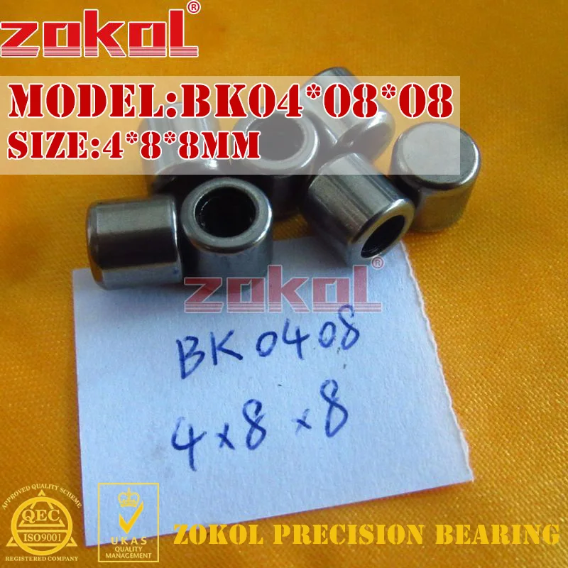 10Pcs/Lot BK0408/0808/0810/1010/1210/1212 ZOKOL High Quality Sealed Needle Roller Bearing 4*8*8 8*12*8/10 12*16*10/12 10*14*10