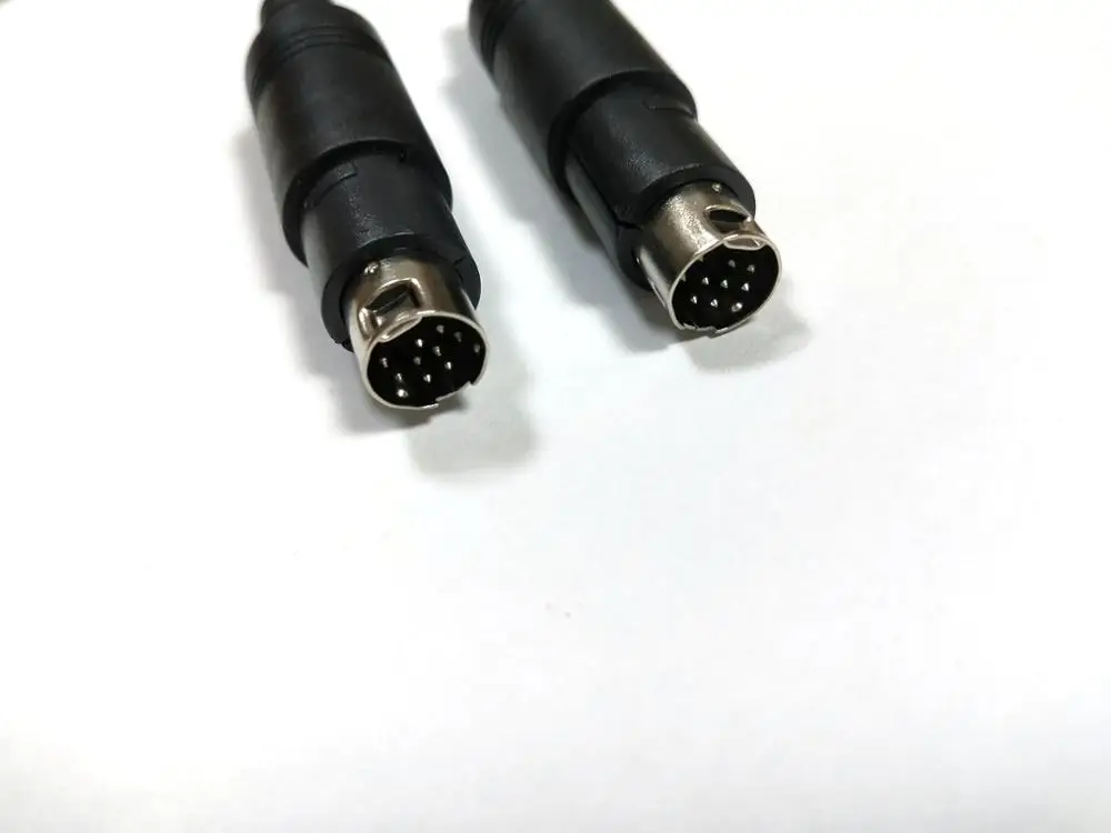 10pcs lot Mini DIN 9 pin male connectors