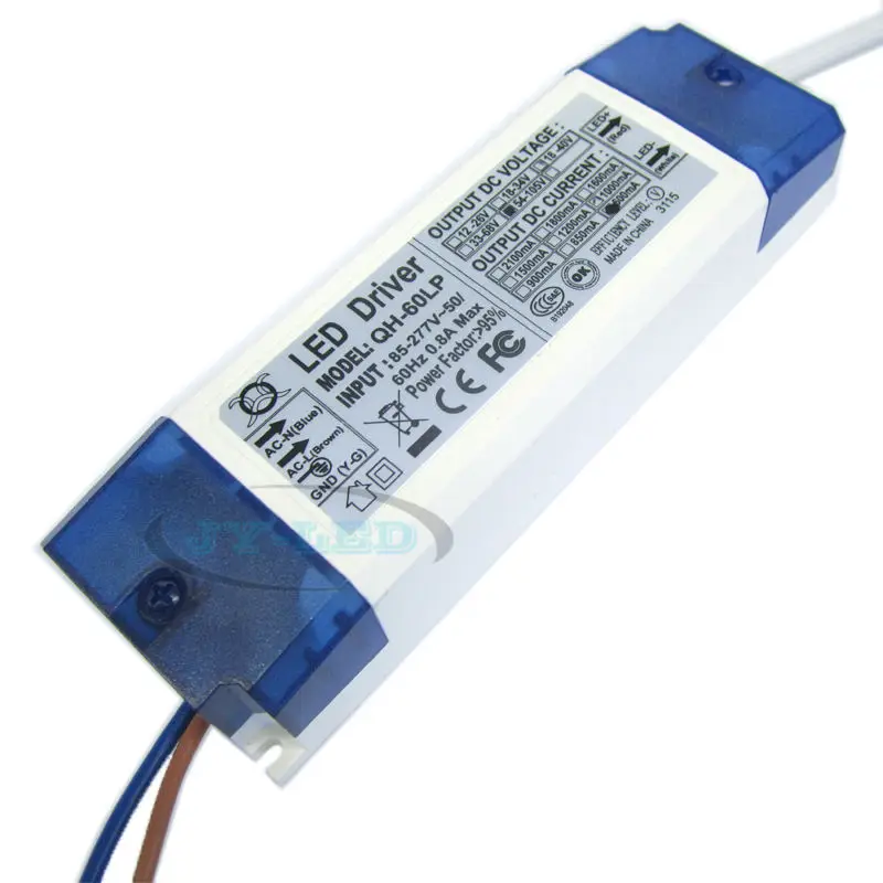 1pcs-10pcs 40W 50W 60W 600mA LED Driver Constant Current 18-30x3W DC54-105V Lighting Transformers For Floodlight Power Supply