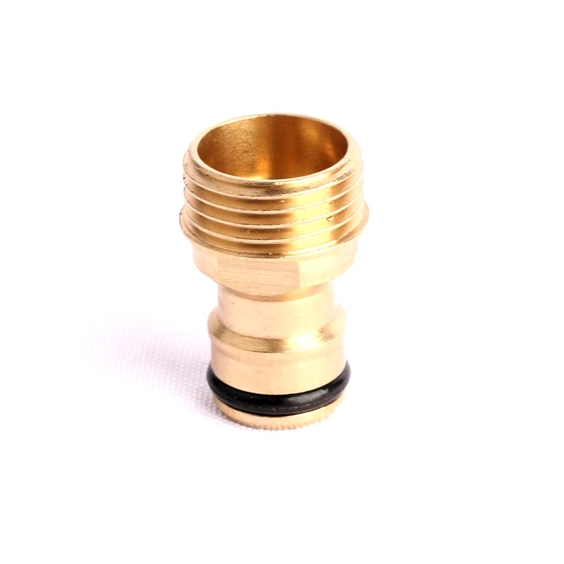 3pcs 1/2 Inch Brass Male Thread Connector Green Thumb Nipple Fitting Brass Tap Adaptor