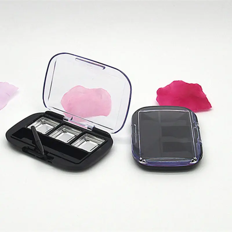 

Empty 3 grids Eyeshadow Compact Case Lip rouge/Blush Powder Box DIY Cosmetic Refillable Containers F356