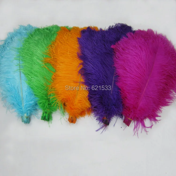 500pcs/lot Ostrich Feathers Decor Wedding&Home,16-18inch/40-45cm,light blue,lime green,orange,purple,rose