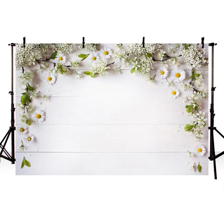 Fundo de fotografia de madeira personalizado flor decoração aniversário tema festa convite photocall photo studio diy