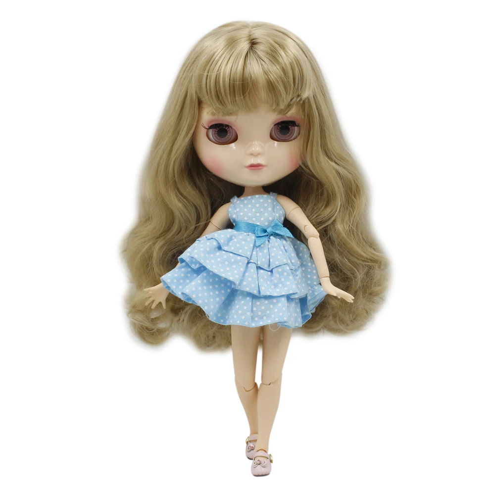 

DBS blyth doll icy AZONE body 230BL3227 Dreamy light green curly hair joint body 1/6 30cm BJD gift toy