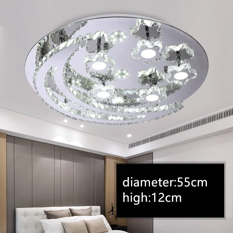 IWHD Modern ceiling Light Fixtures K9 Crystal Ceiling Lamps Bedroom Plafon LED Living Room Lampara Techo Stainless Steel Lustre