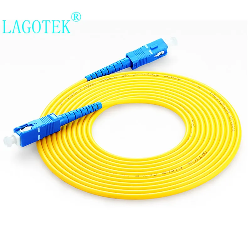 Câble de raccordement en fibre optique monomode PVC, SC UPC à SC UPC Simsake 2.0mm 3.0mm, 10 pièces, Teccord FTTH 9/125