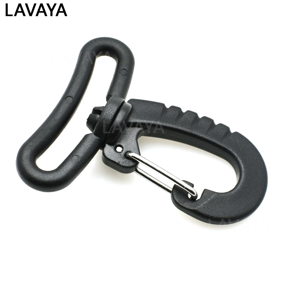 1pcs Black Color Plastic Swivel Snap Hook for Keychain Backpack Buckle Belt Strap Outdoor sports bag accessories