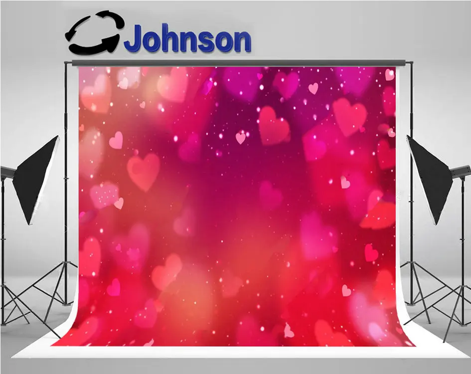 

Love Hearts Valentine's Day Bokeh photo backdrop High quality Computer print wedding background