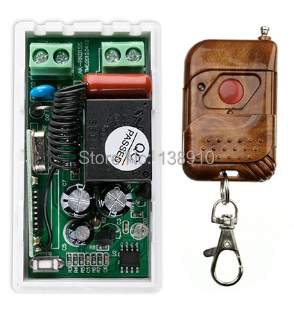 

NEW AC220V 1CH 10A 1PCS Receiver +1PCS Transmitter RF Wireless Remote Switch teleswitch Momenrary Toggle Latched Adjustable